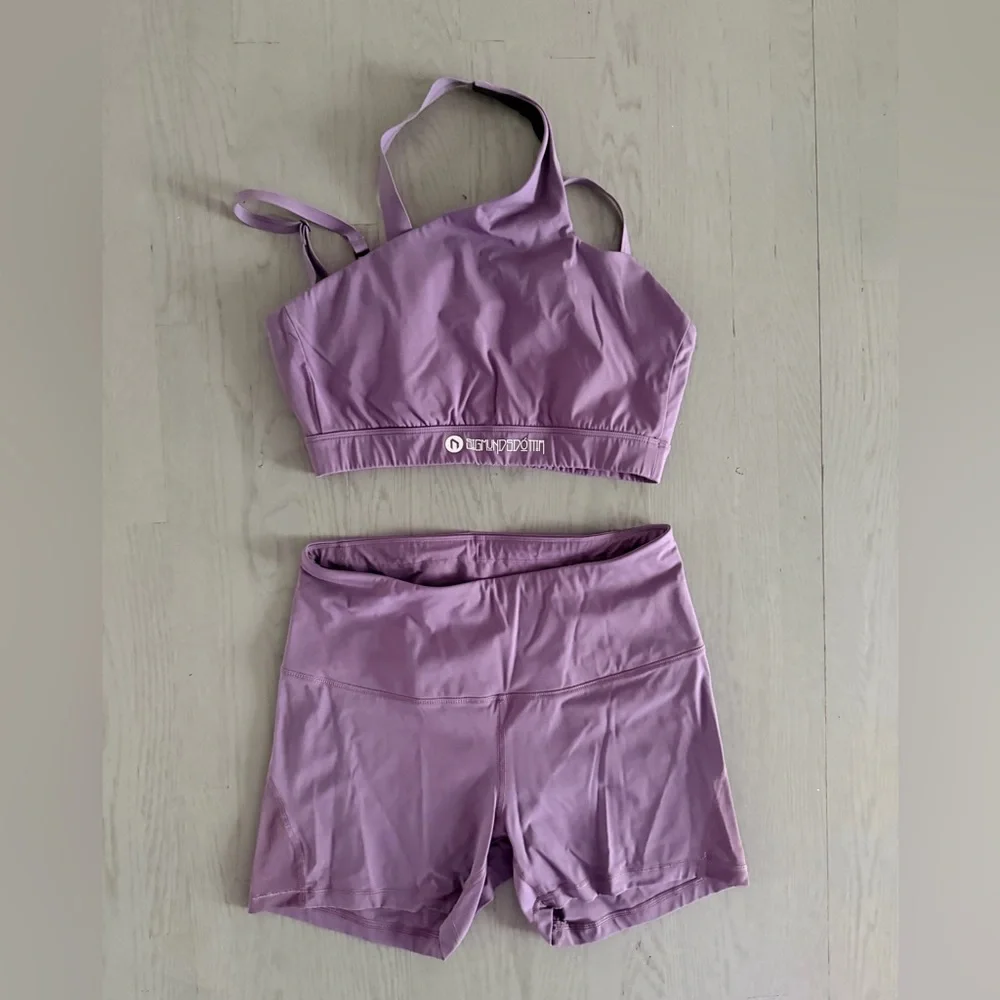 Three Sets of Stylish Activewear Biker Shorts and Sports Bras with Hoodie - Picture 12 of 16